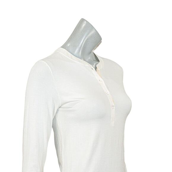 MAJESTIC FILATURES Women's Henely Blouse ivory beige size 3 - Picture 9 of 9